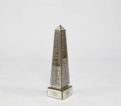 Pair of Etched Mirrored Obelisks - 4363954
