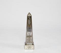 Pair of Etched Mirrored Obelisks - 4363955