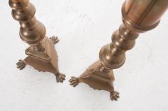 Pair of European 19th Century Brass Candlesticks with Paw Feet - 1770968