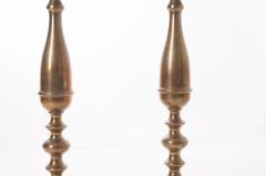 Pair of European 19th Century Brass Candlesticks with Paw Feet - 1770971