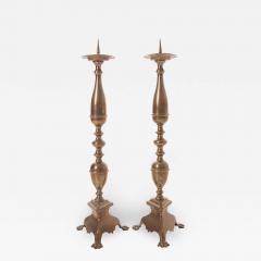 Pair of European 19th Century Brass Candlesticks with Paw Feet - 1772510