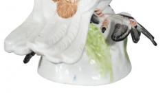 Pair of European Porcelain Figures Of English Trumpeter Pigeons - 4134103