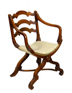 Pair of European Walnut Gondola Chairs - 3786594