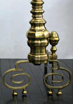 Pair of Exceptional Large Brass Andirons - 199146