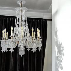 Pair of Exceptional Large French Cut Crystal Chandelier 1930 - 3962174