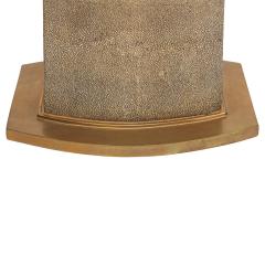 Pair of Exceptional Table Lamps in Shagreen and Bronze 1970s - 2307198