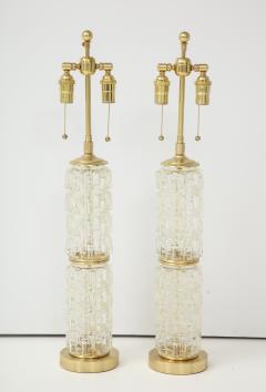 Pair of Faceted Glass Lamps - 1111714