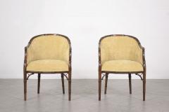 Pair of Faux Bamboo Armchairs - 3044989