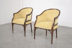 Pair of Faux Bamboo Armchairs - 3044991
