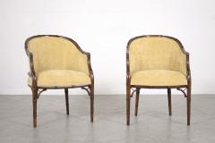 Pair of Faux Bamboo Armchairs - 3044993