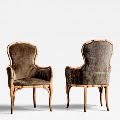 Pair of Faux Bamboo Berg re Chairs - 4701128