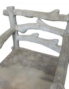 Pair of Faux Bois Garden Armchairs - 3655683