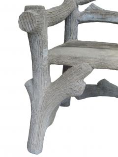 Pair of Faux Bois Garden Armchairs - 3655687