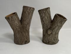 Pair of Faux Bois Planters - 3075341