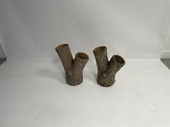 Pair of Faux Bois Planters - 3075342