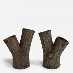 Pair of Faux Bois Planters - 3076472