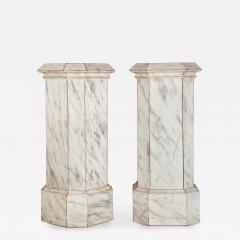 Pair of Faux Marble Painted Pine Columns early 20th century - 4819705