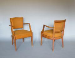 Pair of Fine 1930s Beechwood Bridge Armchairs - 3924656