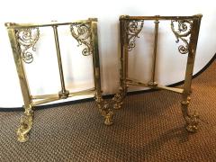 Pair of Fine Bronze Based End Tables with Glass Tops - 1286136