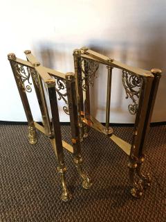 Pair of Fine Bronze Based End Tables with Glass Tops - 1286140