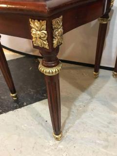 Pair of Fine Bronze Mounted Louis XVI Style Dining Chairs Manner of Jansen - 1280874