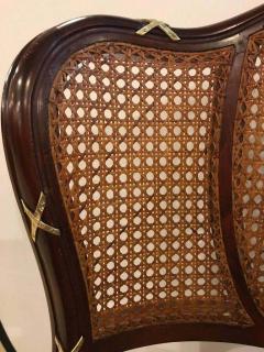 Pair of Fine Bronze Mounted Louis XVI Style Dining Chairs Manner of Jansen - 1280875