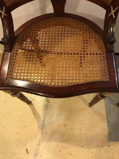 Pair of Fine Bronze Mounted Louis XVI Style Dining Chairs Manner of Jansen - 1280876