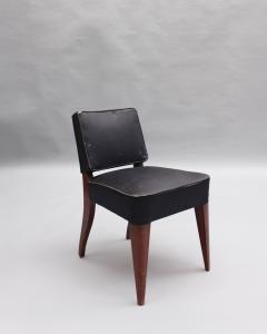 Pair of Fine French Art Deco Mahogany Side Chairs - 4222556