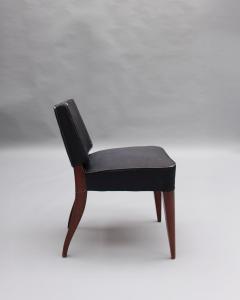 Pair of Fine French Art Deco Mahogany Side Chairs - 4222559