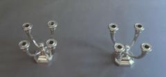 Pair of Fine French Art Deco Silver Plated Candelabrum - 395692