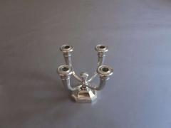 Pair of Fine French Art Deco Silver Plated Candelabrum - 395694