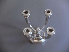 Pair of Fine French Art Deco Silver Plated Candelabrum - 395695