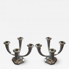 Pair of Fine French Art Deco Silver Plated Candelabrum - 397478