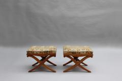 Pair of Fine French Art Deco X Form Stools - 3117368