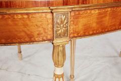 Pair of Fine Georgian Demi Elliptical Satinwood Consoles - 3708841