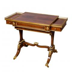 Pair of Fine Regency Rosewood and Bronze Mounted Writing Games Table - 4253825