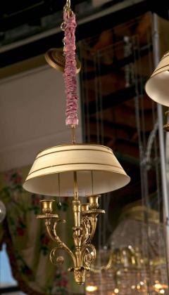 Pair of Finely Chased Bronze Dor Louis XV Style Chandeliers Three Candelabras - 3011020