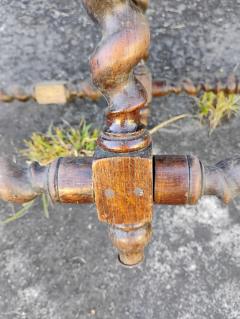 Pair of Finely Crafted 18th Century Louis XIV French Barley Twist Oak Benches - 4383392