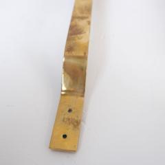 Pair of Finnish Mid Century Design Door Pulls in Brass Wood 1950s - 4682694