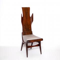 Pair of Flame Dining chairs by Dante la Torre for Pozzi Italy 1950s - 4411850