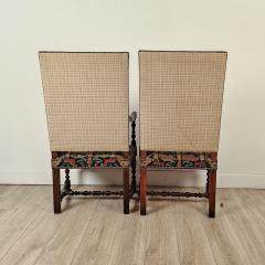 Pair of Flemish Baroque Walnut Chairs probably 18th century - 4372093