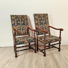 Pair of Flemish Baroque Walnut Chairs probably 18th century - 4372094