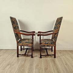 Pair of Flemish Baroque Walnut Chairs probably 18th century - 4372095