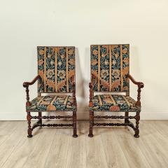 Pair of Flemish Baroque Walnut Chairs probably 18th century - 4372096
