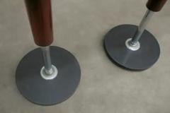 Pair of Floor Lamps in Hardwood Crystal Metal Unknown 1940s - 3299150