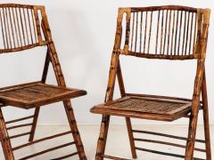 Pair of Folding Bamboo Chairs Vintage - 3159260
