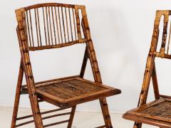 Pair of Folding Bamboo Chairs Vintage - 3159261
