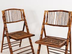Pair of Folding Bamboo Chairs Vintage - 3159263