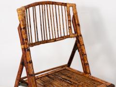 Pair of Folding Bamboo Chairs Vintage - 3159266