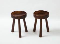 Pair of Folk Art Alpine Stools France c 1950 - 2115166